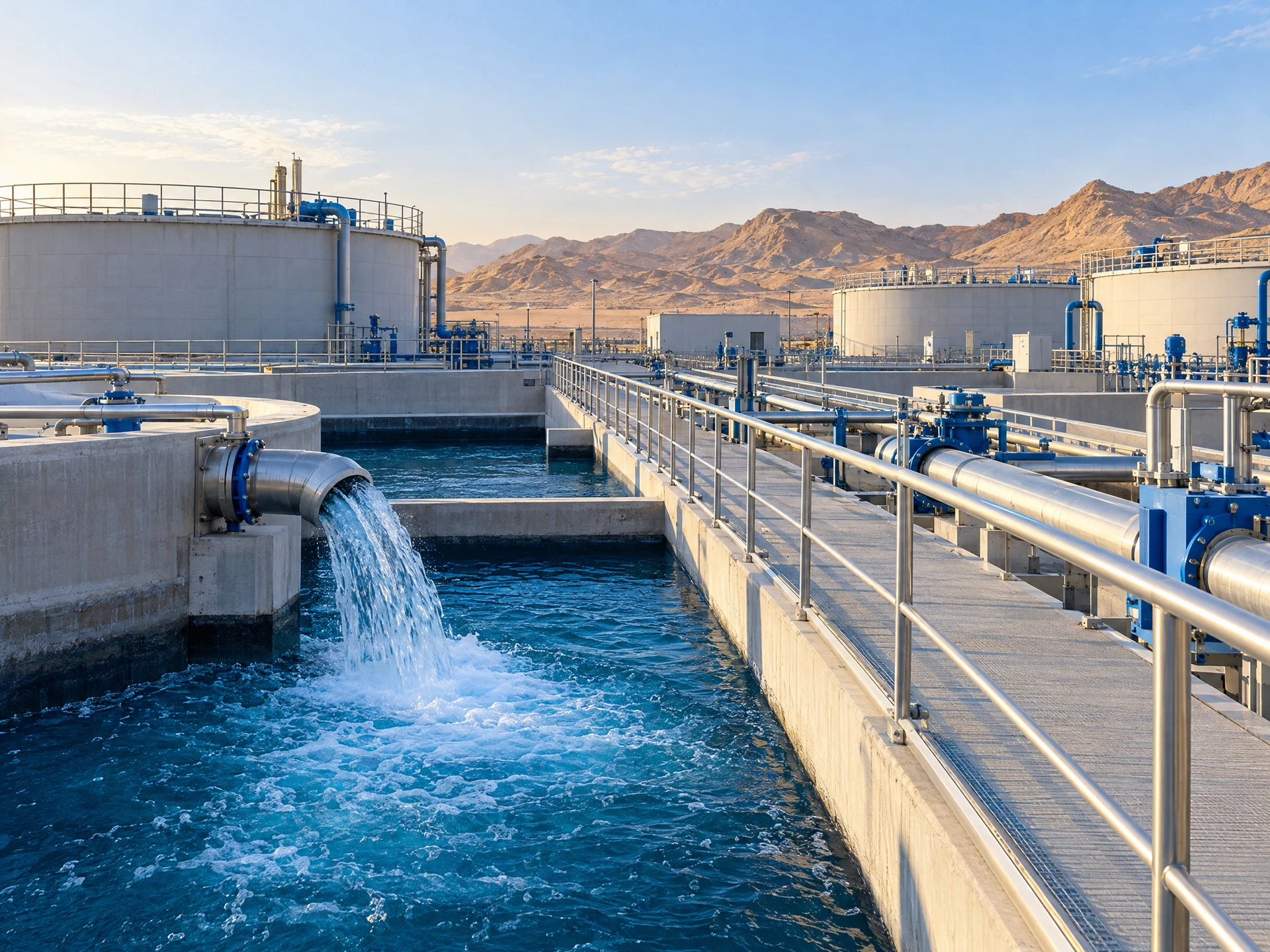 Industrial water infrastructure in an arid setting
